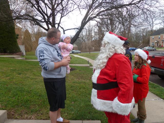 Santa Visits Firefighter Brian Moyer and His Daughter Ali - 12/22/2012